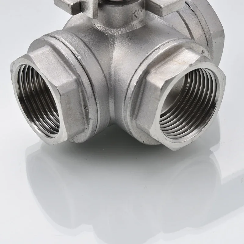 304 нержавеющая сталь 1/4 3/8 1/2 3/4 1 &quotBSP Женский полный порт T/L-порт 3-ходовой шаровой