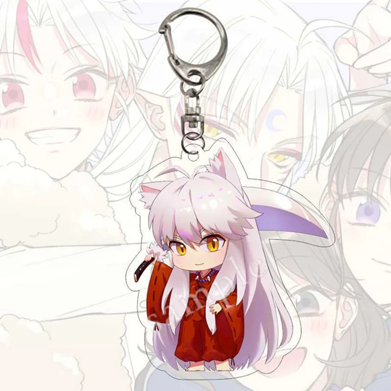Японские Аниме Inuyasha оригинальные брелоки для женщин и мужчин двухсторонние