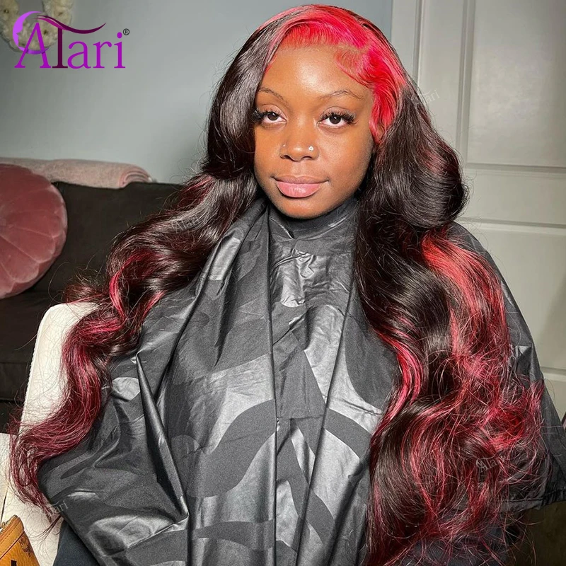 Ed Roots Red Body Wave Human Hair Wigs 13x4 Lace Frontal Wig Pre Plucked Ombre Hot Red Transparent 5x5 Lace Closure Wig
