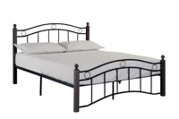Home Modern Minimalist Wooden Bedroom Furniture Beds Frames Bases Queen Size Metal Bed Frame With Headboard And Footboard Black