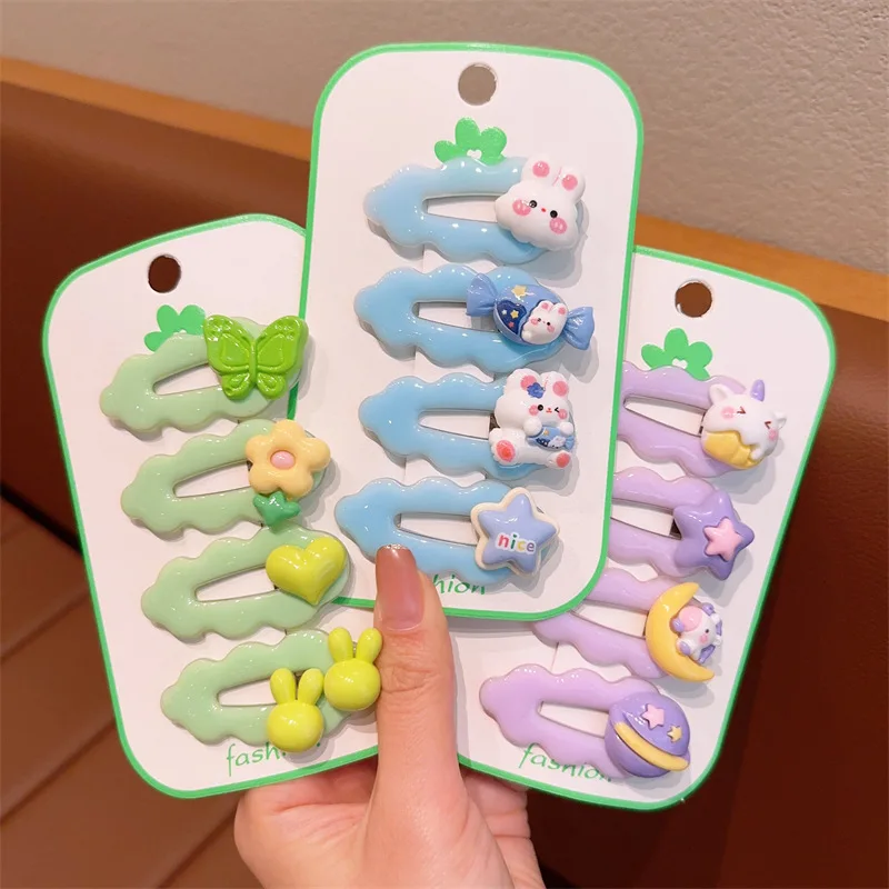 

Wholesale 90pcs Children's Cute Cartoon Hairpin Cartoon Clip Hair Accessories Girls Super Cute Korean Headwear Girls Clip