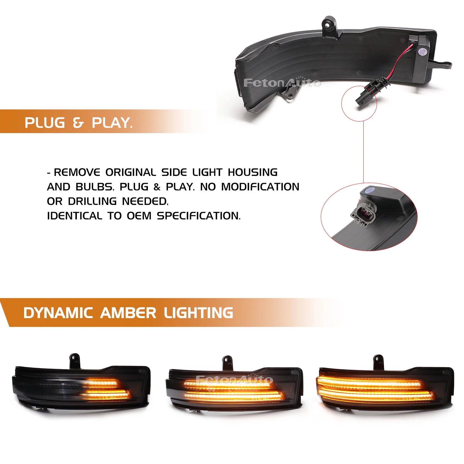 2 шт. Задний сигнал заднего вида для Dodge Ram 2019-2024