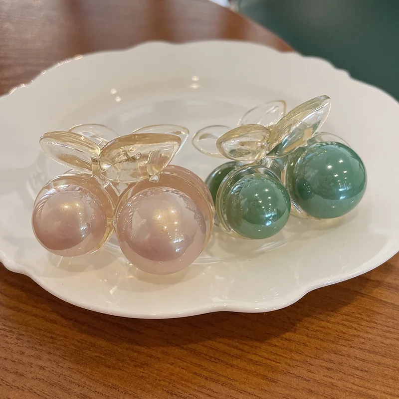 

Summer Girls Hair Crab Mini Acrylic Hair Claws Korean Women Hairpins Barrettes Clamp Fashion Hair Accessories Cherry Hair Clip