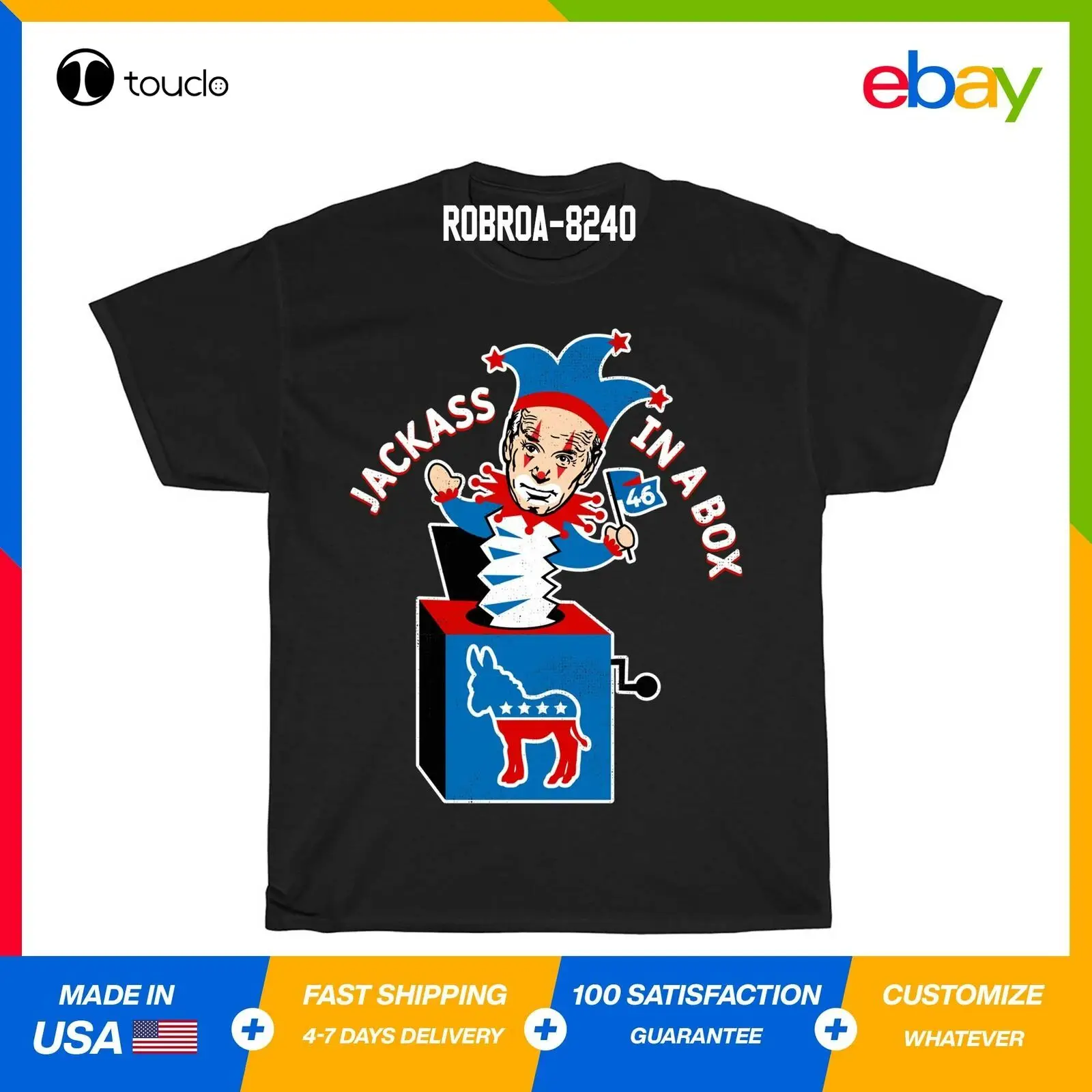

Donkey Biden Box Not My President Anti Biden Clown T-Shirt Black S-5Xl Custom Aldult Teen Unisex Digital Printing Xs-5Xl