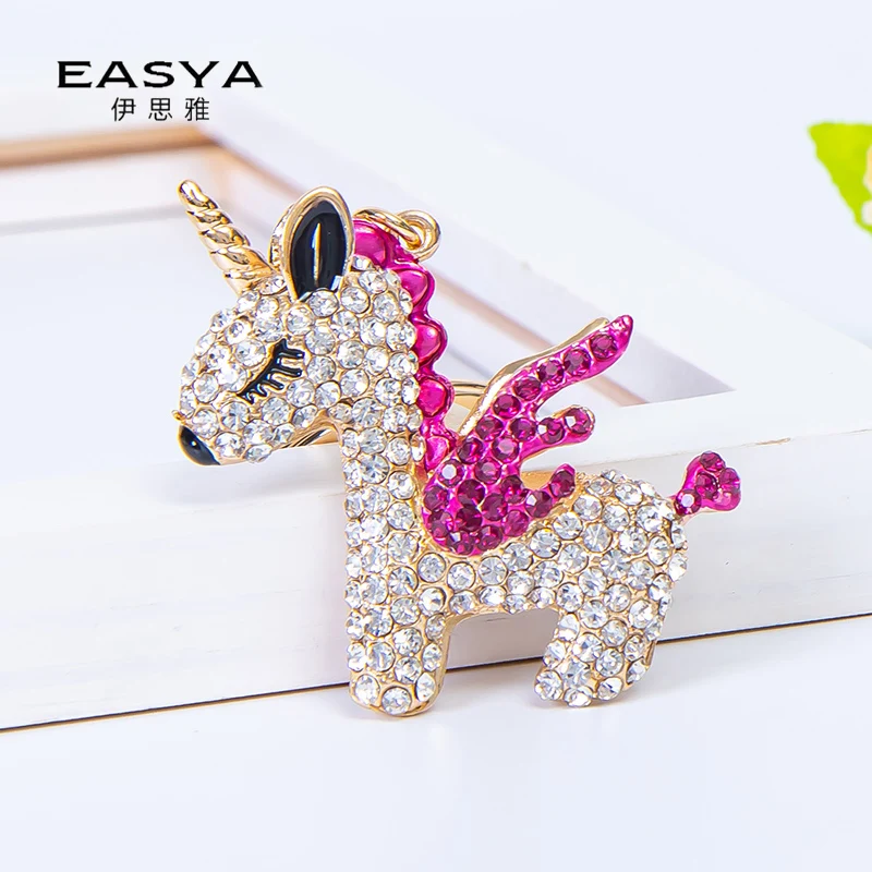 

EASYA 2022 New Fashion Various Cute Animals Rabbit Elephant Mermaid Unicorn Cat Creative Keychain Party Wedding Gifts for Guests
