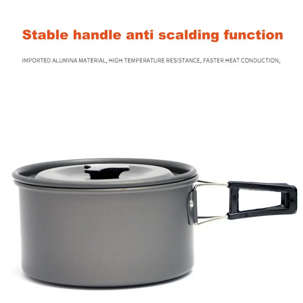 

Camping Cookware Set Exquisite Pot Anti-rust Heavy Duty Backpacking Cooking Set Camping Supplies