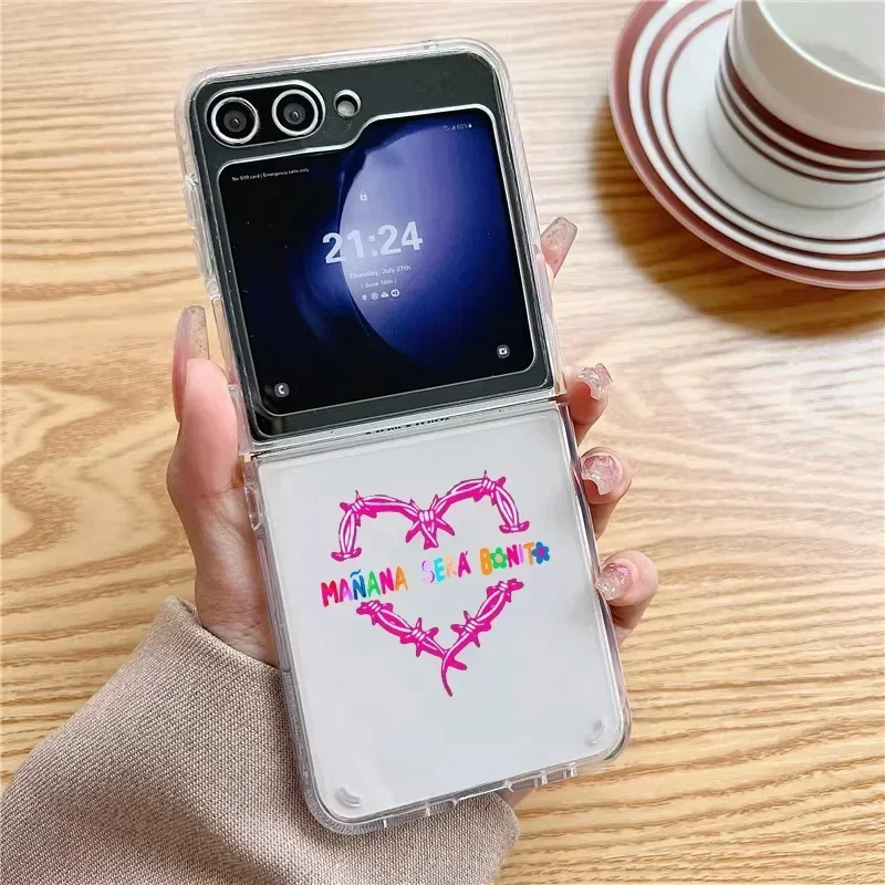 Прозрачный чехол-книжка для Samsung Galaxy Z 6 ZFlip 5 4 3