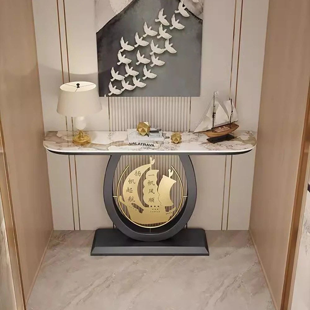 Гламурный эстетический консольный столик винтажный мраморный роскошный в