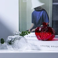 pomegranate glass vase home decor flower vase vase for fruit cachepot for flowers room decoration creativity nordic decoration