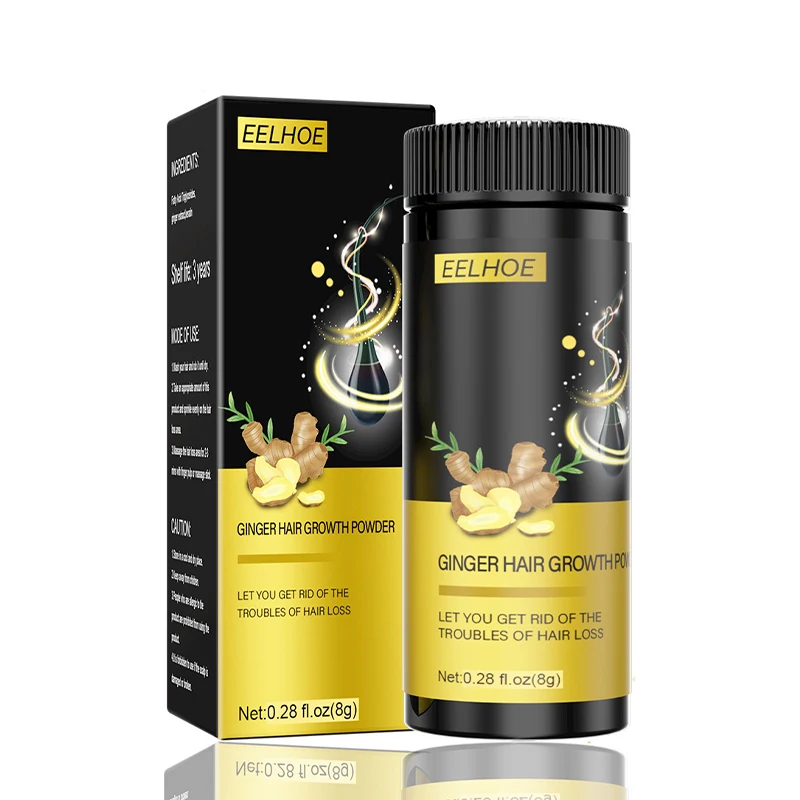 

Имбирный порошок для роста волос против выпадения волос, средство для восстановления роста волос, наращивание волос, волокна для черных вол...