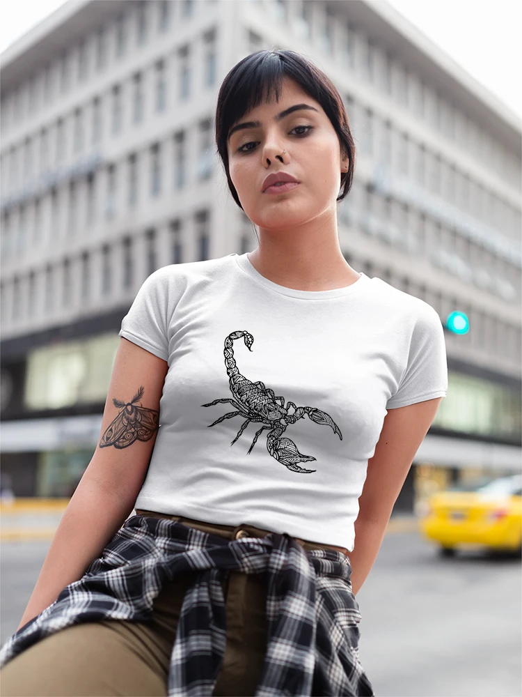 Grunge Clothes Edgy Aesthetic Scorpion Indie Accessories Women Shirt Harajuku American Street Chic Style Tomboy T-Shirt Yeskuni