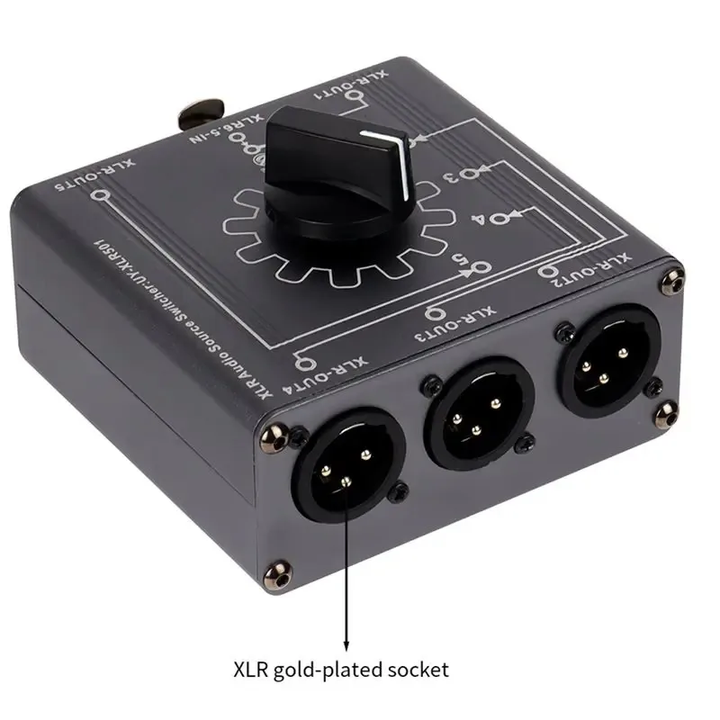 Фото 【РЕКОМЕНДУЕМ】Двусторонний XLR-аудио-переключатель-сплиттер, 1 вход 5 выходов, 5 входов 1 выход, распределительный блок сигналов №3