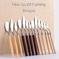 7pcsset stainless steel oil painting knives artist crafts spatula palette knife oil painting mixing knife scraper art tools