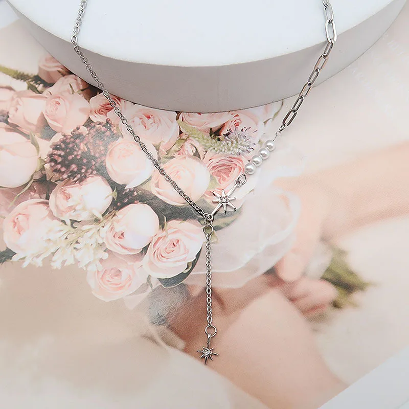 

Hot Selling Simple Stainless Steel Beaded Necklace Favorite Of Goddess