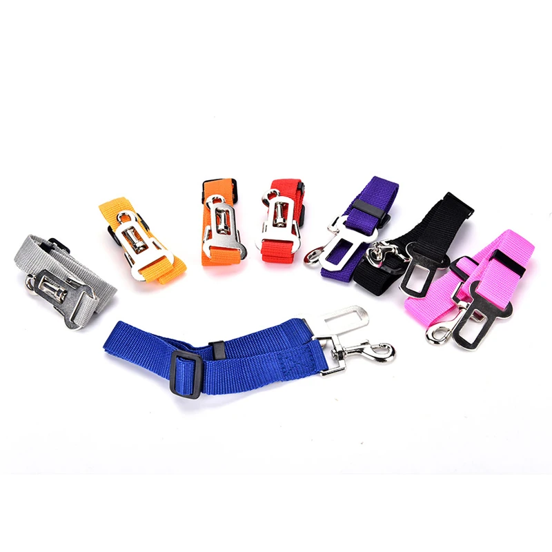 

1pc Adjustable Pet Cat Dog Car Safety Belt Collars Pet Restraint Lead Leash Travel Clip Car Safety Harness for Most Vehicle