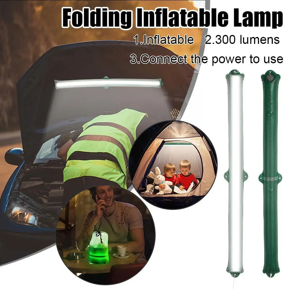 

Портативная надувная Световая трубка, водонепроницаемый уличный светильник, лампа для кемпинга, Usb источник питания для пикника Hi T2l5, 90 см