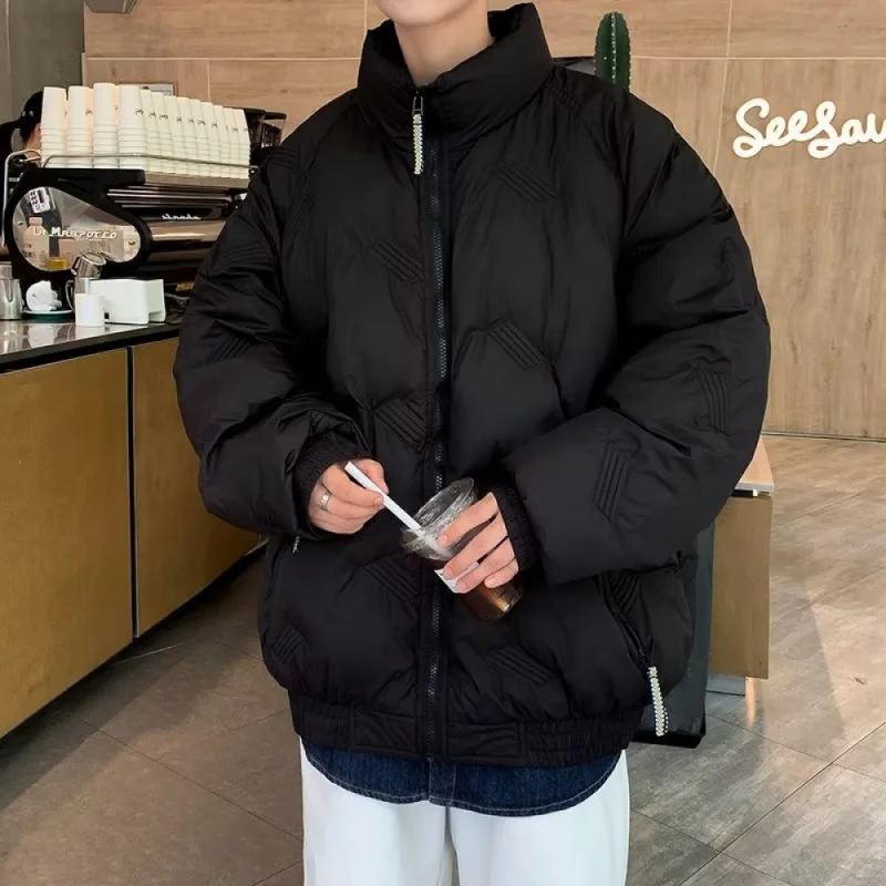 

sutrafashionWinter Stand-up Collar Cotton-Padded Clothes Men's Fashionable Men's American Retro Casual Design Ruan Handsome Warm