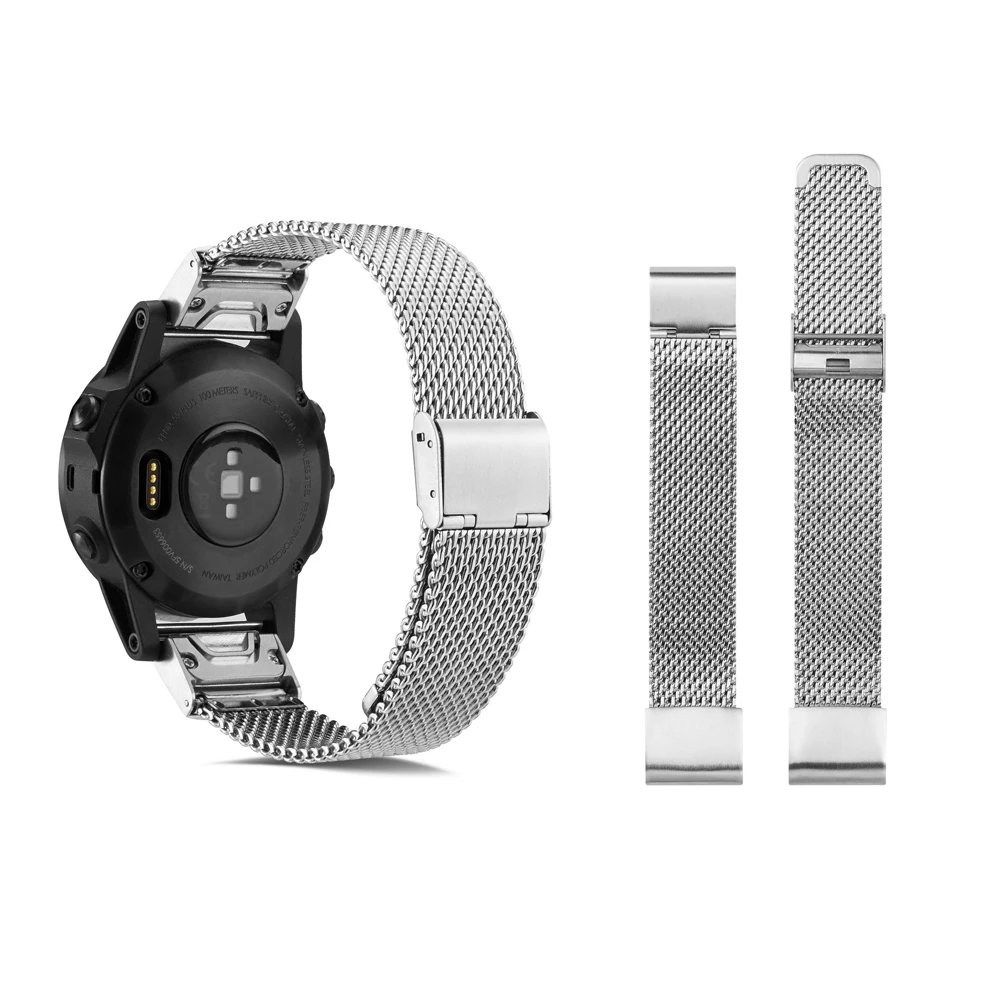 20 22 26mm Stainless Steel Strap For Garmin Fenix 7 7S 7X 6 6X Pro 5 5X Plus 3HR Watch Wrist Band QuickFit Metal Bracelet Correa