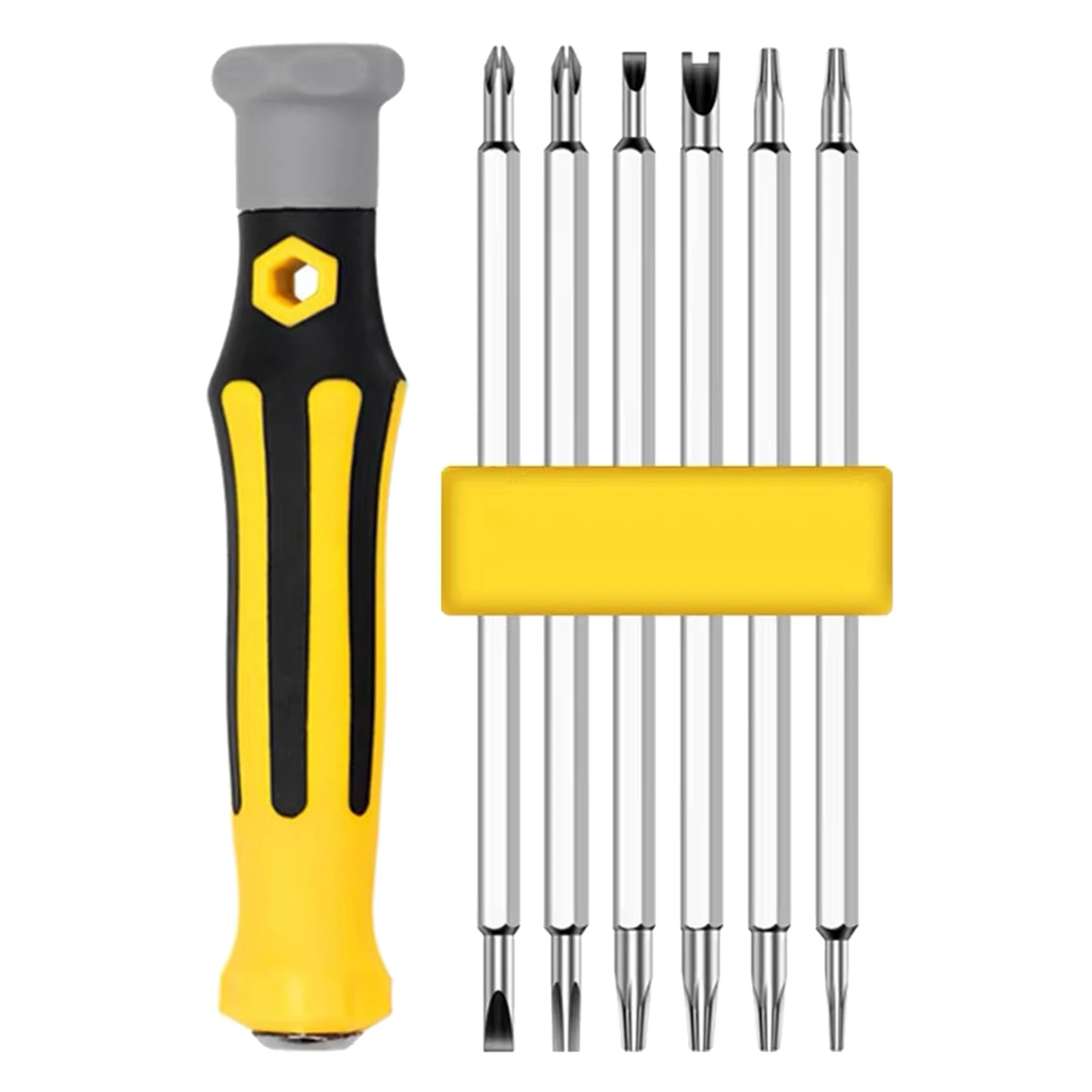 

Набор отверток 12 в 1, многофункциональный портативный ручной инструмент с Y-образной противоскользящей головкой и шестигранным тиснением, с...