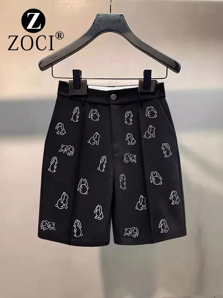 Осенние свободные эластичные широкие брюки [zoci] Wang Group со средней талией