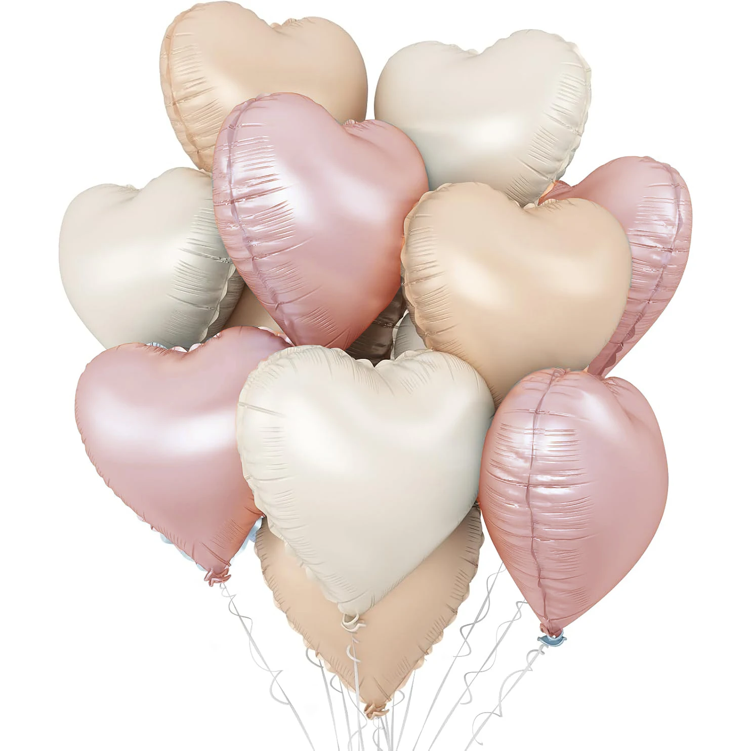 Фольгированные шары MicroPlush в форме сердца, белые, красные, 18 дюймов