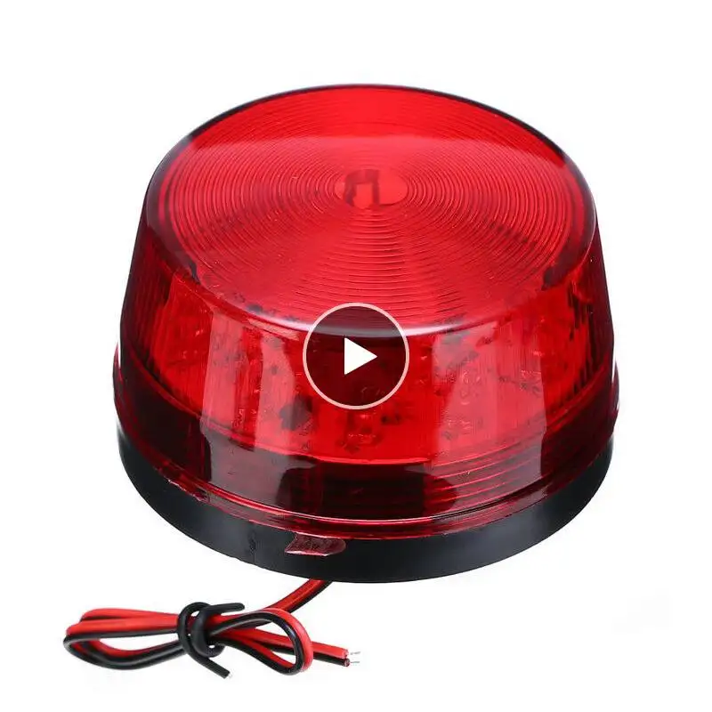 Car LED Flashing Light Strobe Emergency Alarm Lamp Round Auto Roof Warning Signal Flash Lamp Beacon Bulb For RV Truck DC 12V