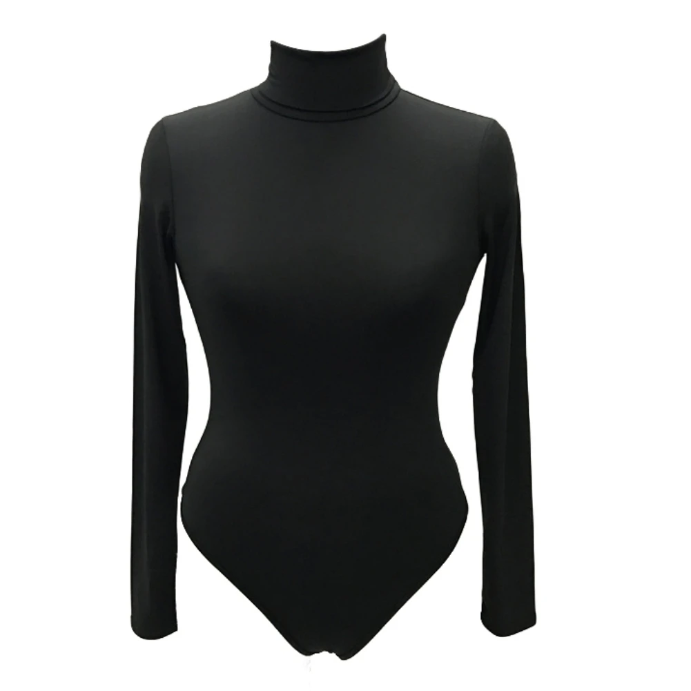 Женское корректирующее боди с высоким воротником