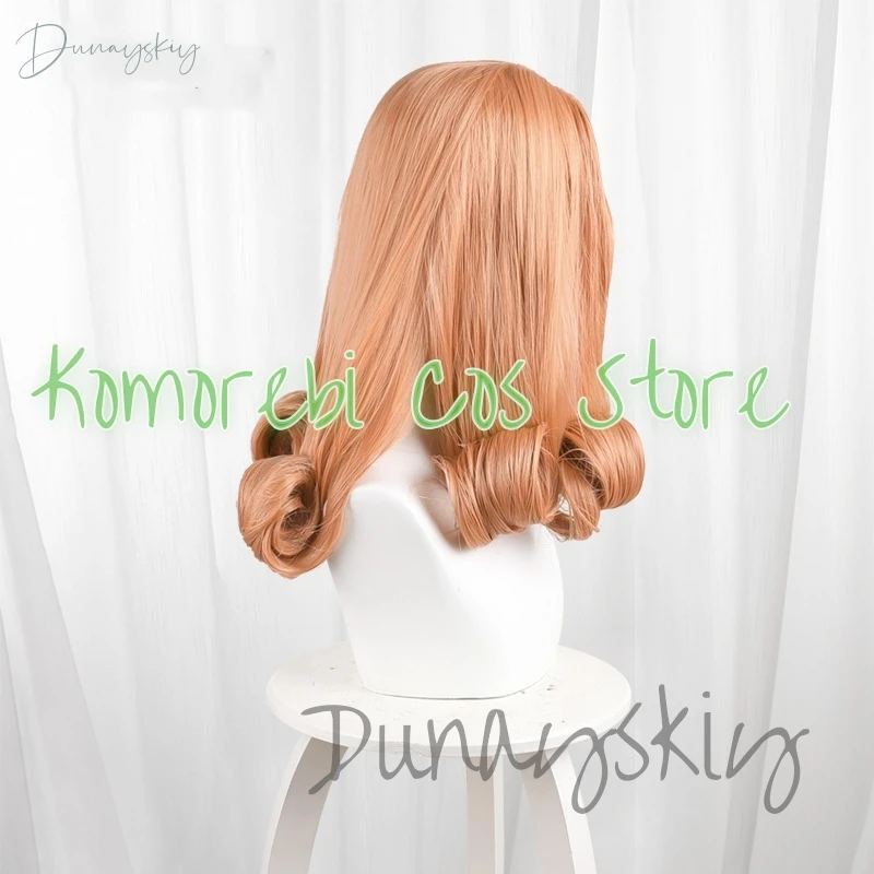 Парик для косплея удзумаки из аниме ужас Длинные оранжевые вьющиеся волосы