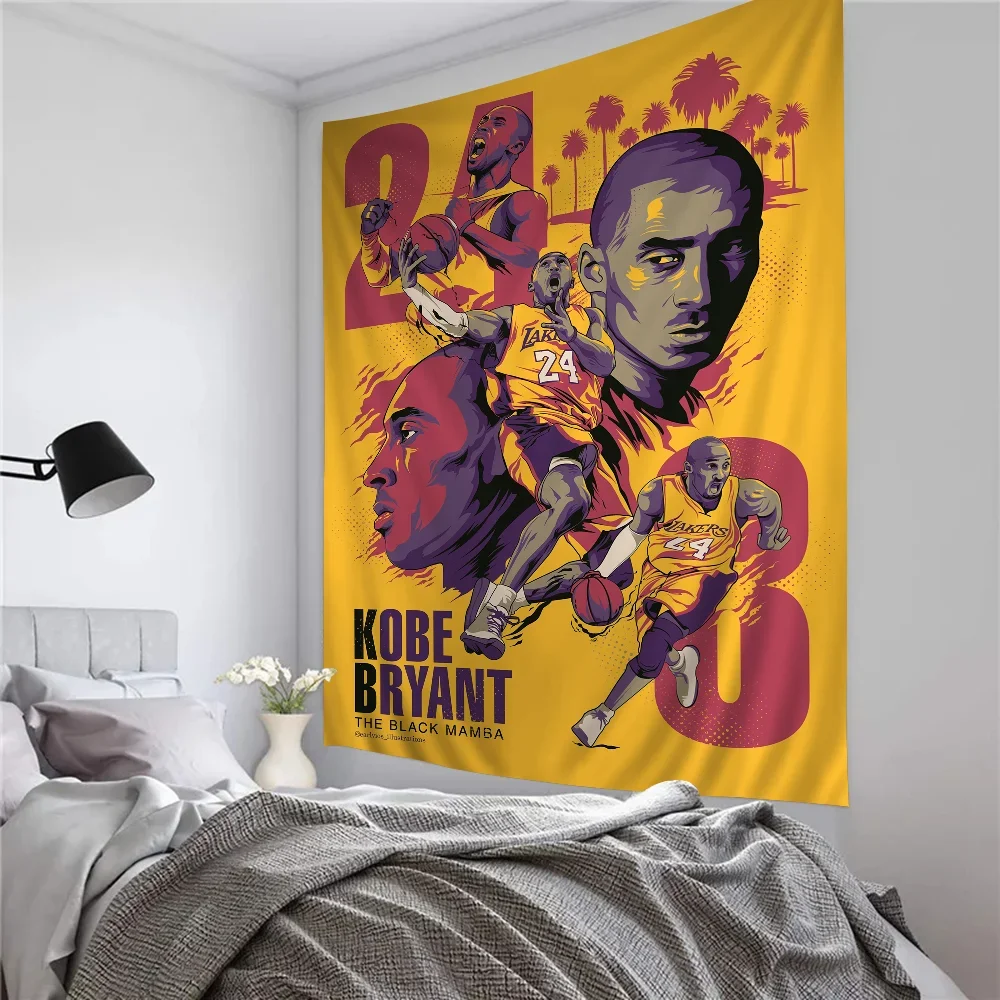 Большая звезда футбола K-Kobe B-Брайант аниме гобелен подвесной Таро хиппи