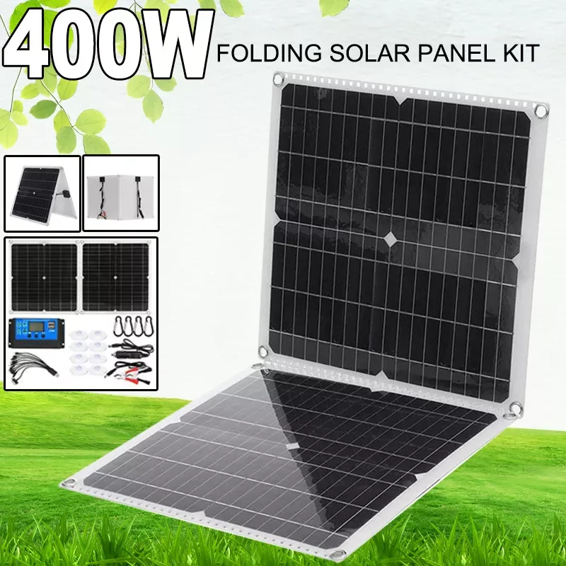 

NEW2023 400W 200W Solar Panel Kit Complete 18V DC 5V USB 2 Output With Controller Cells Charger for Battery Car RV Boat Solar Sy