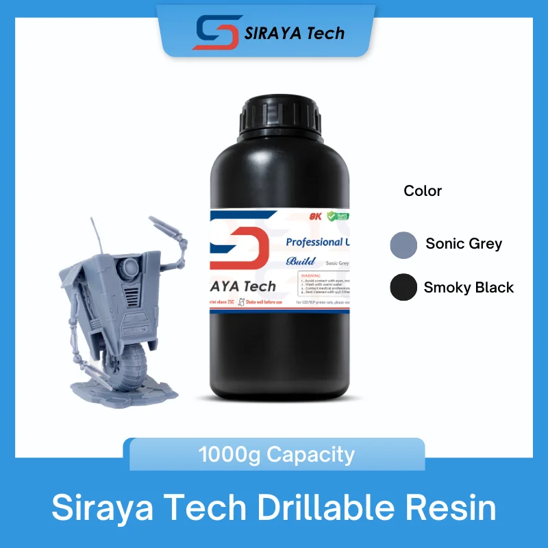 Фото Смола для 3D-принтера Siraya Tech Build-высокоточная Инженерная смола, неломкая, Tappable, с низкой деформацией и усадкой для функциональных деталей №1