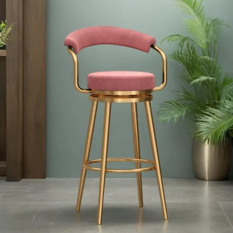 Кухонный островной табурет бархатный стул стулья для завтрака Gemer высокий барный
