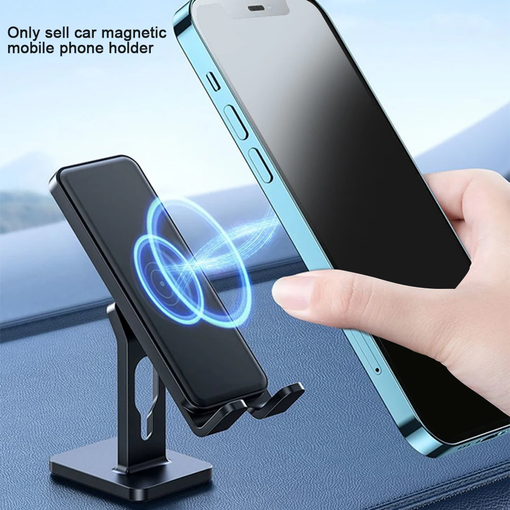 

Black 360 Rotation For Dashboard Anti-slip Magnetic Car Phone Holder Reusable