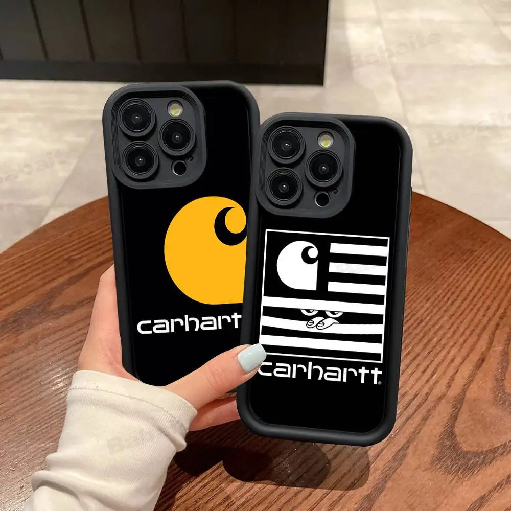 Фото Противоударный чехол-накладка Candy с логотипом Cool C-Carhartt для iPhone 17, 15, 13, 12, 11, 14 Pro Max, X, XR, XS, 16 Plus №1