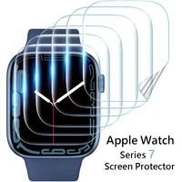 screen protector for apple watch 7 6 se 5 4 3 2 tpu hd clear anti scratch protective film for iwatch series 45 41 40 44 38 42mm