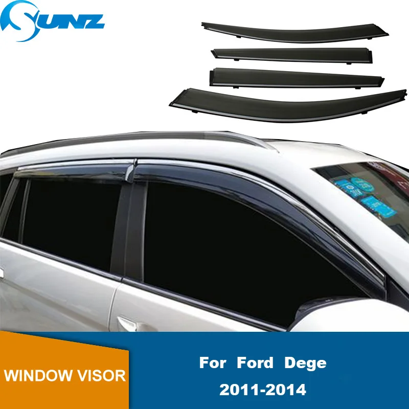 Side Window Deflector For Ford Dege 2010 2011 2012 2013 2014 Window Visor Car Rain Shield Deflector Awning Trim Cover Accessory