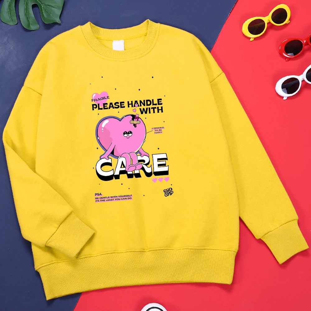 

My Heart Fragile Please Handle With Care Mens Hoodies Fashion Quality Clothes Classic Classic Hoodie Harajuku All-Match Clothing