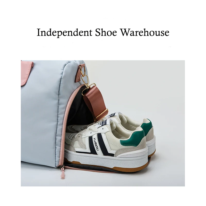 Women Wet And Dry Travel Duffle Bag Multifunction Sports Gym Bag with Shoe Warehouse Weekend Shoulder Bag Handbag Overnight Pack