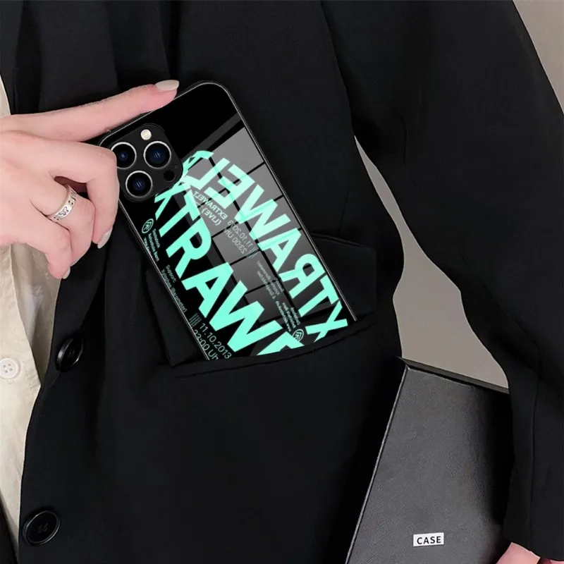 Чехол Desenho de Letter Art для телефона, закаленное стекло для IPhone 14 15 11 12 Pro 8 7 14 15 Plus 13 Pro MAX XR iphone 15, чехлы