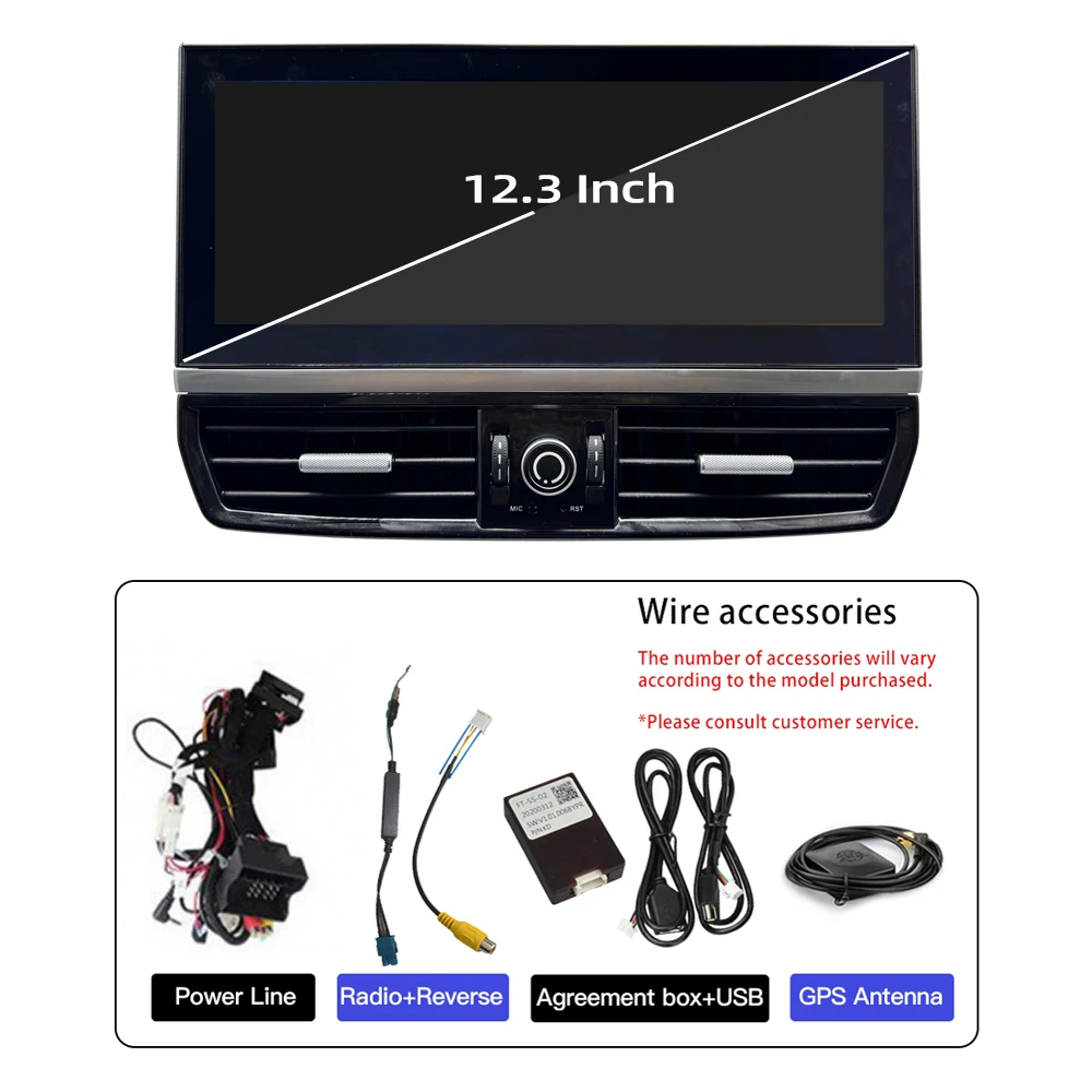 12.3&quot Car Radio For Porsche Cayenne 2010-2017 QLED Multimedia Video Player CarPlay Android 13 GPS Navigation 4G WiFi Stereo