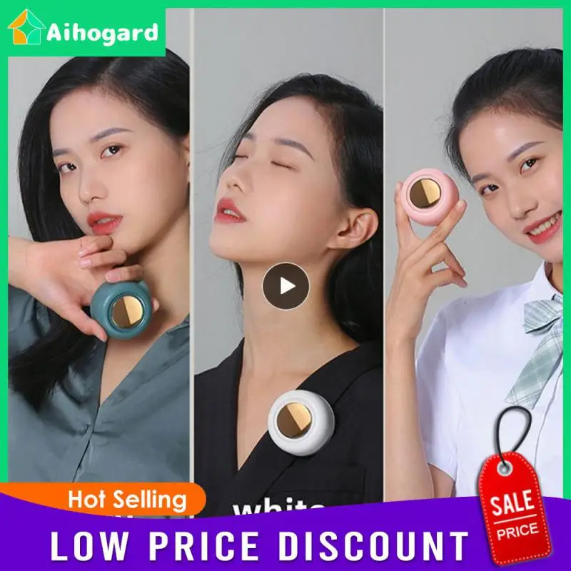 

Long Endurance Cooling Fans Air Conditioning Portable 60 Blades Mute Leafless Mini Button Fan Summer Supplies Cute Waist Fan