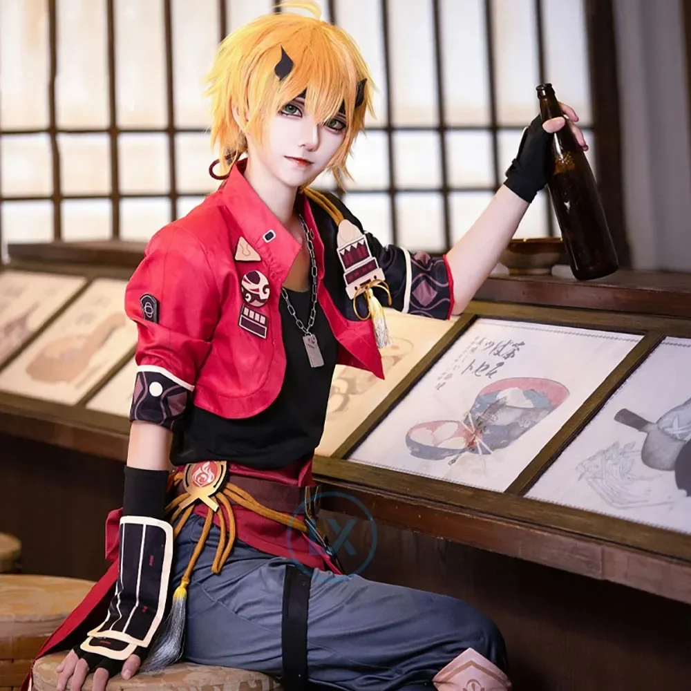 Игра Genshin Impact Tohma Косплей Костюм для мужчин Хэллоуин Полный комплект подарков