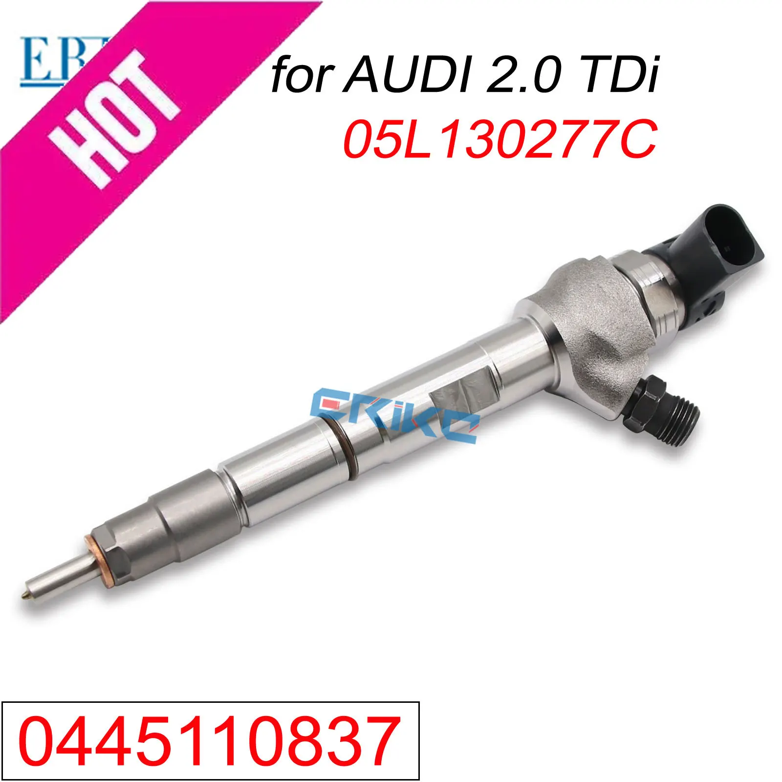 Фото Форсунка дизельного двигателя 0445110837 (0 445 110 837) для AUDI 2.0 TDi, в сборе, Common Rail, артикул 05L130277C №1
