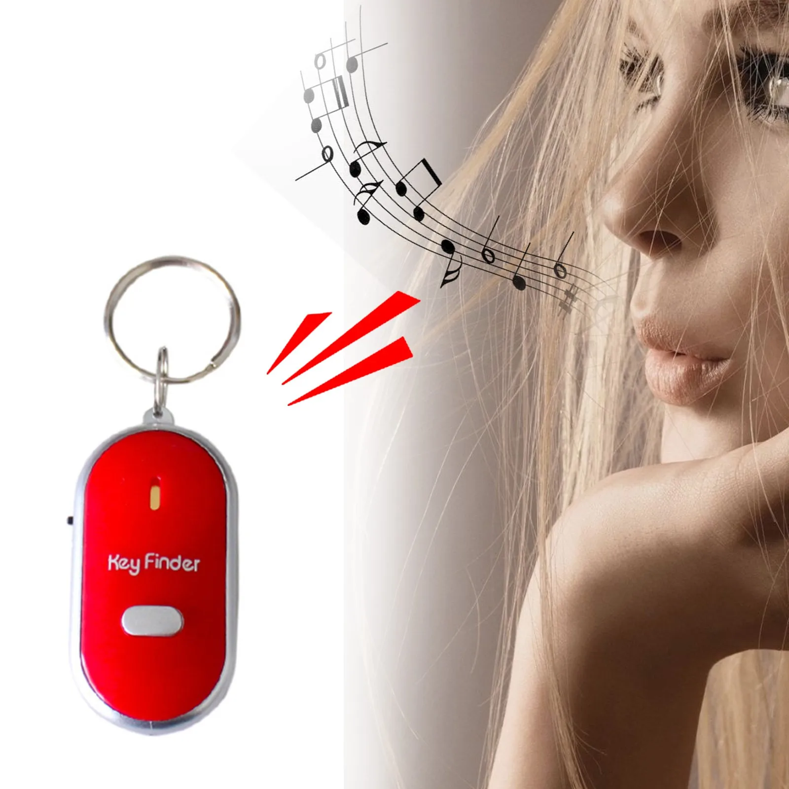 

Portable LED Anti-Lost Key Finder Locator Whistle Sound Control Keyring Finder Sound Locator Keychain Kids Subscription