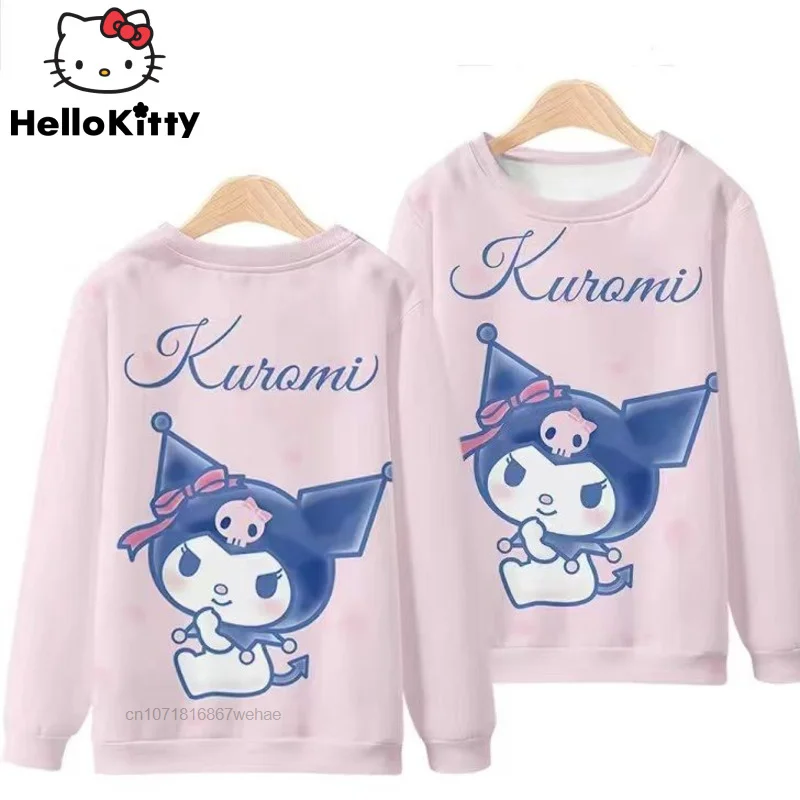 

Sanrio Kuromi Hip-hop Korean Trendy Style Women Men Pullovers Sweater Spring Autumn Female Loose Cute Coat Sweet Tops Clothes