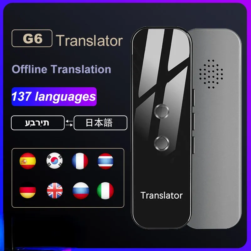 

2023 Translator Portable 137 Languages Smart Instant Voice Text APP Photograph Translaty Language Learning Travel Business New