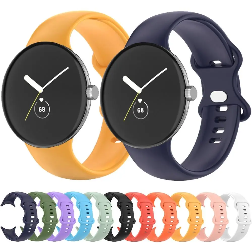 

For Google Pixel Watch New Soft Silicone Watch Strap Bracelet Wristband Watchband Smart Watch Replacement Strap Accessories