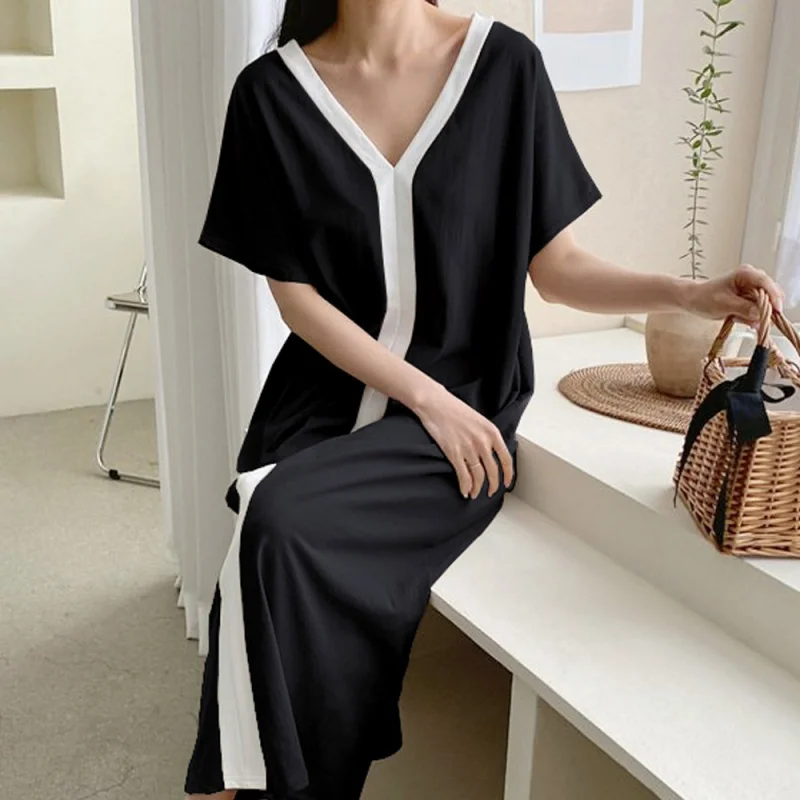 

Длинное свободное платье с большой коробкой