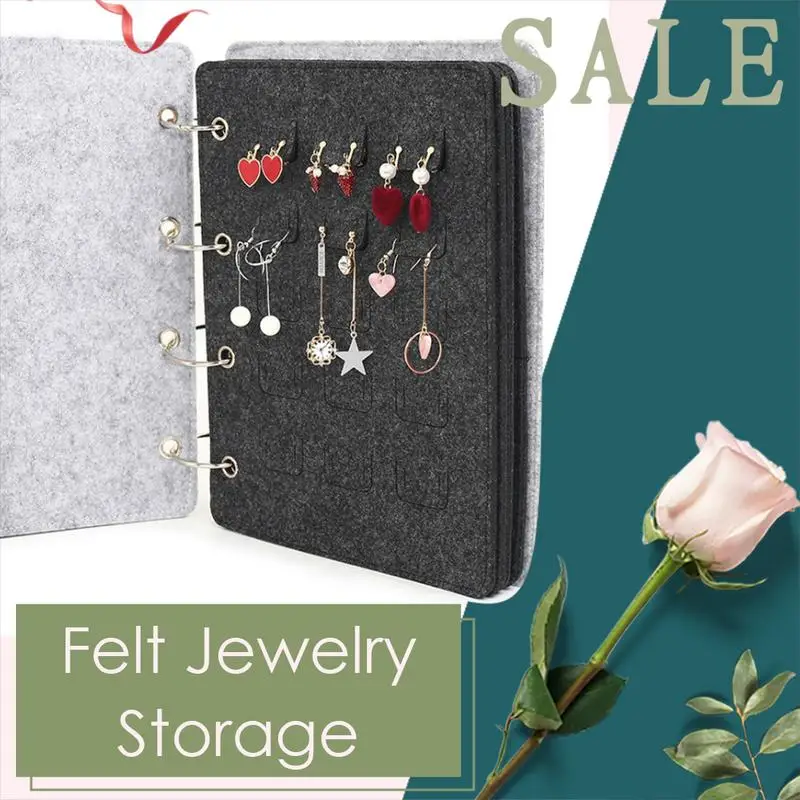 

NEW Felt Earrings Storage Rack Multilayer Ring Necklace Earrings Organizer Jewellery Display Stand BW