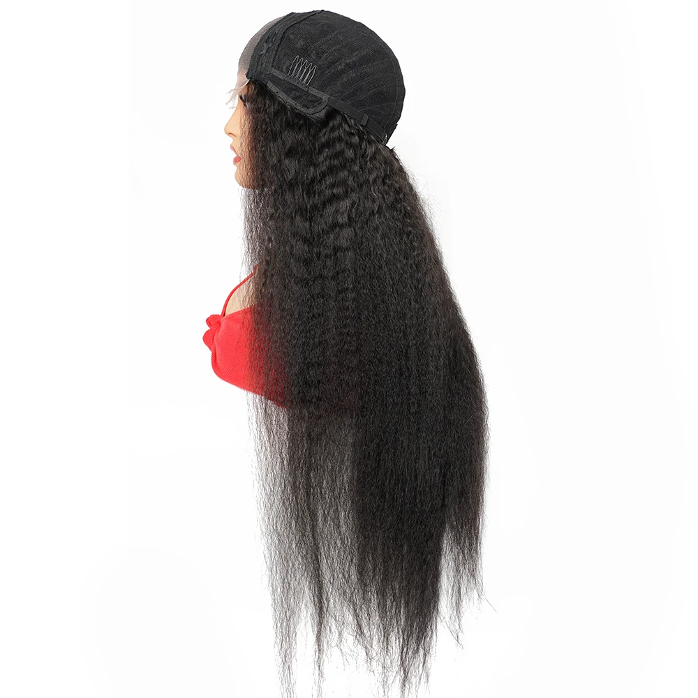 13*4 парики на сетке спереди курчавые прямые без повреждений из перуанских